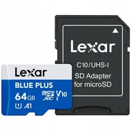 Karty pamięci - MEMORY MICRO SDXC 64GB UHS-I/W/A LMSBLPL064G-BNANG LEXAR - miniaturka - grafika 1