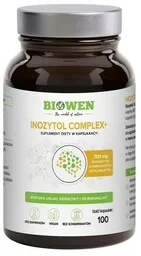Inozytol Complex+ (Myo-inozytol + D-chiro-inozytol + Scyllo-inozytol) Biowen 100 kapsułek - Układ nerwowy - miniaturka - grafika 1