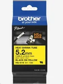Papier do drukarek - Brother HSE-611E, 5.2 mm x 1.5 mm, černý tisk / žlutý podklad, originální páska - miniaturka - grafika 1