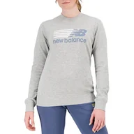 Bluzy sportowe damskie - Bluza New Balance WT31816AG - szara - miniaturka - grafika 1