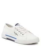 Buty dla chłopców - Pepe Jeans Tenisówki Brady Boy Basic PBS30527 Biały - miniaturka - grafika 1