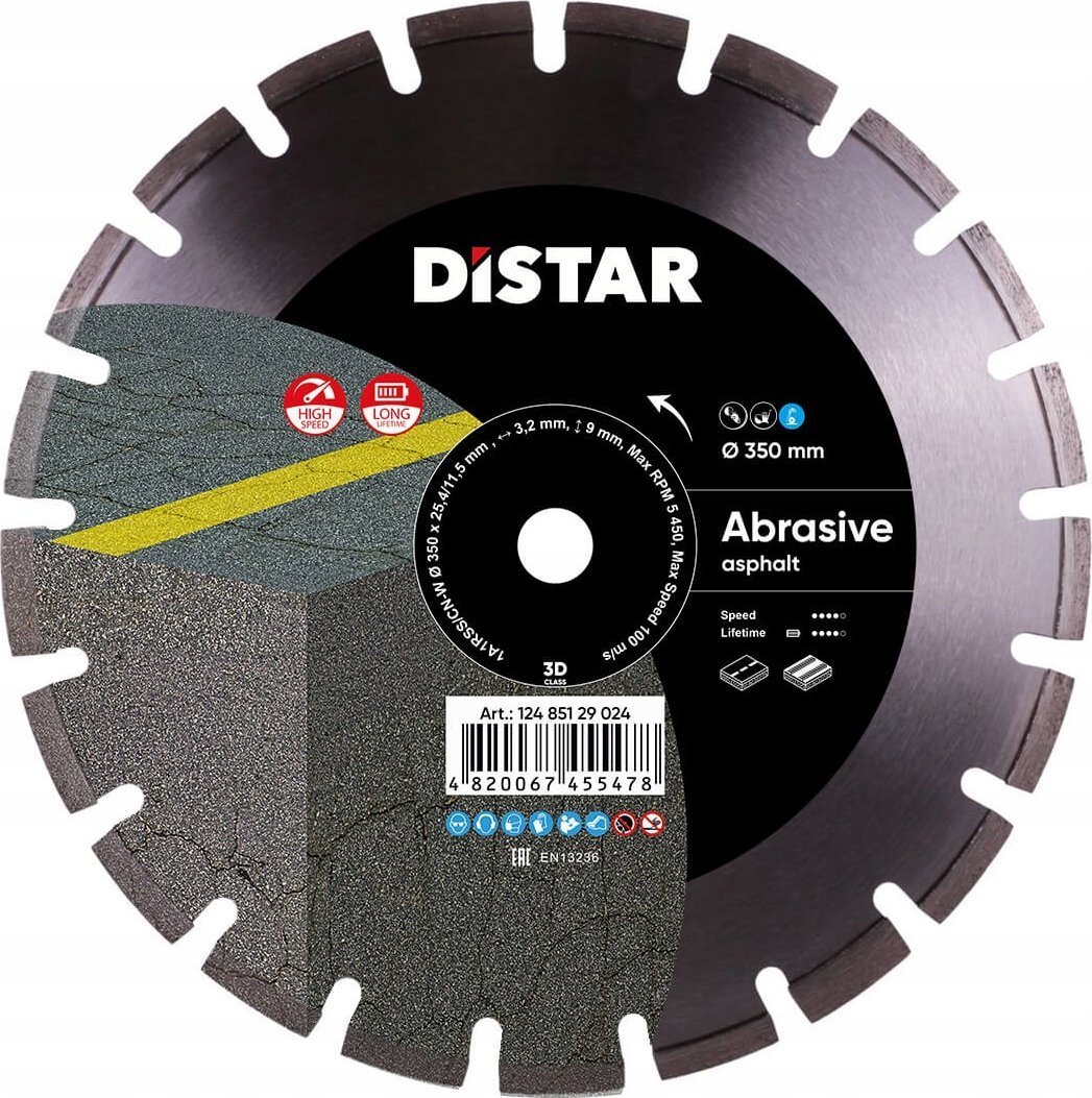 Milwaukee DISTAR DIAMOND BLADE BESTSELLER ABRASIVE 350 x 3.2/2.2 x 25.4mm