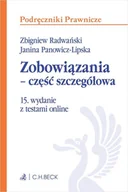 Prawo - Zobowiązania - część szczegółowa z testami online - Zbigniew Radwański, Janina Panowicz-Lipska - książka - miniaturka - grafika 1