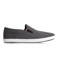 Botki męskie - Buty męskie Tommy Hilfiger Essential Chambray Vulc Buty męskie Tommy Hilfiger Essential Chambray Vulc 46 Czarny - miniaturka - grafika 1