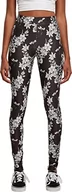 Legginsy - Urban Classics Damskie legginsy Soft Aop Yoga Pants, czarny kwiat, 3XL - miniaturka - grafika 1