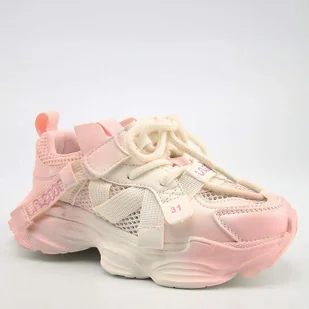 APAWWA M577 dziecięce buty sportowe sneakersy oddychające różowe - Moda i Uroda OUTLET - miniaturka - grafika 1