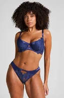 Majtki damskie - Hunkemöller Brazyliany Grace z wysokim wycięciem Niebieski - miniaturka - grafika 1