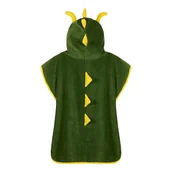 Szlafroki dla dzieci - Zielone bawełniane ponczo dziecięce Joep – Good Morning - miniaturka - grafika 1
