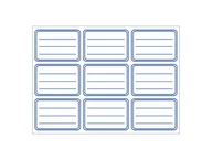 Szkolne artykuły papiernicze - Okoffice Naklejki na zeszyt A6 białe 9 szt, etykiety, Okoffice - miniaturka - grafika 1
