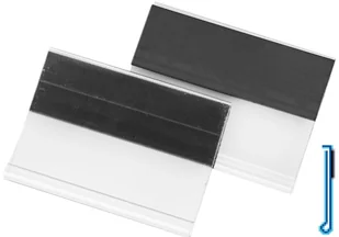 DBR 26X48 MM BEZBARWNA Z TAŚMĄ MAGNETYCZNĄ 12 MM - 20 SZT - Przybory szkolne - miniaturka - grafika 1