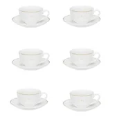 Serwisy do kawy i herbaty - Serwis kawowy porcelanowy AMBITION Aurelia 6 osób (12 elementów) - miniaturka - grafika 1