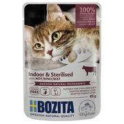 Mokra karma dla kotów - 12x85g Bozita Indoor & Sterilised, kawałki w galarecie, wołowina, mokra karma dla kota - miniaturka - grafika 1