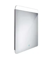 Lustra - Nimco Lustra - Lustro z oświetleniem LED, 50x70 cm, czujnik dotyku, aluminium ZP 23001V - miniaturka - grafika 1