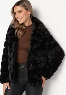 Czarna Kurtka Futrzana z Przeszyciami Raline - Kurtki damskie - miniaturka - grafika 1