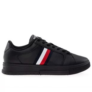 Buty Tommy Hilfiger Supercup Stripes Leather Ess FM0FM04895-BDS - czarne - Trampki męskie - miniaturka - grafika 1