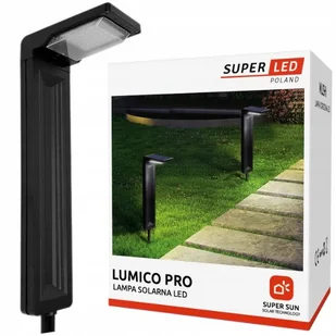 SuperLED Lampa solarna ogrodowa LED stojąca Słupek solarny 57 cm PREMIUM - Lampy ogrodowe - miniaturka - grafika 1