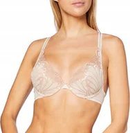 Biustonosze - Biustonosz Wonderbra Refined Glamour BH Trójkątny Push-Up Koronka Ecru 80B - miniaturka - grafika 1