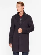 Płaszcze męskie - Boss Płaszcz wełniany H-Hyde-Bib-234 50502250 Granatowy Slim Fit - miniaturka - grafika 1