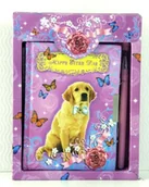 Szkolne artykuły papiernicze - Starpak, Pamiętnik + długopis Pies, fioletowy - miniaturka - grafika 1