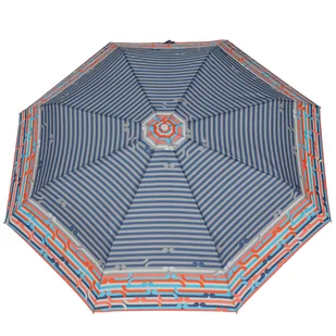 Parasol damski pełny automat Labirynt na szarym Wiatroodporny - Parasole - miniaturka - grafika 1