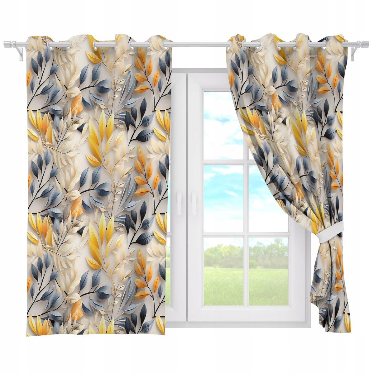 ZASŁONY GOTOWE NA PRZELOTKACH KRÓTKIE 140x160 ZASŁONA PRZELOTKI WZÓR 289