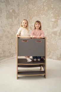 Kitchen Helper DOUBLE SAFE - Pomocnik Kuchenny DLA RODZEŃSTWA - szary - Krzesełka do karmienia - miniaturka - grafika 1