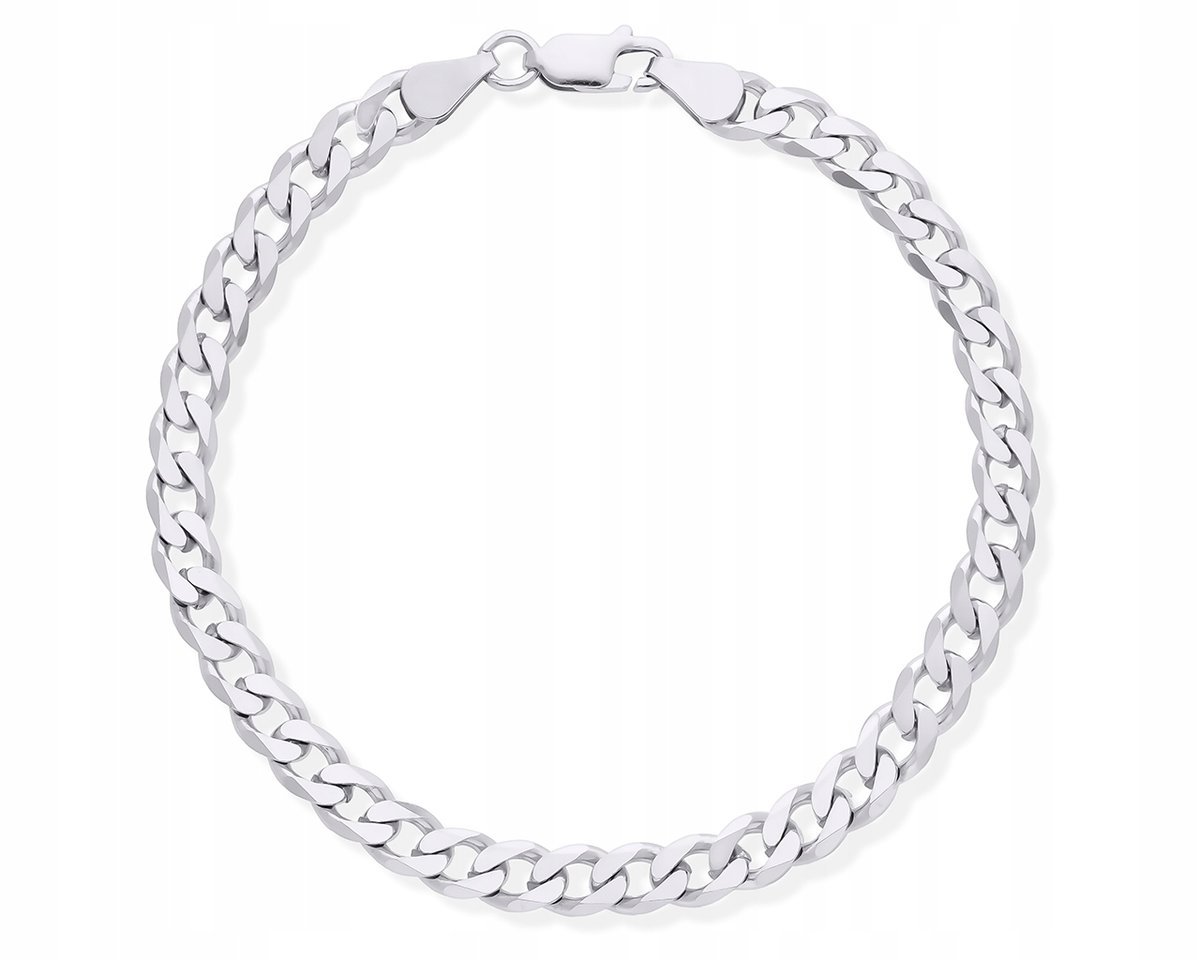 Bransoletka Srebrna Męska Splot Pancerka Pełna Szeroka Srebro Rod 925 22 cm