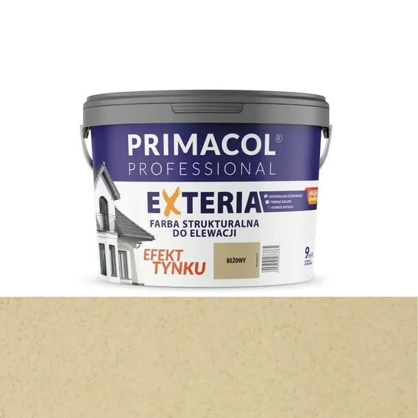 EXTERIA 4,5l beżowa elewacyjna Farba STRUKTURALNA