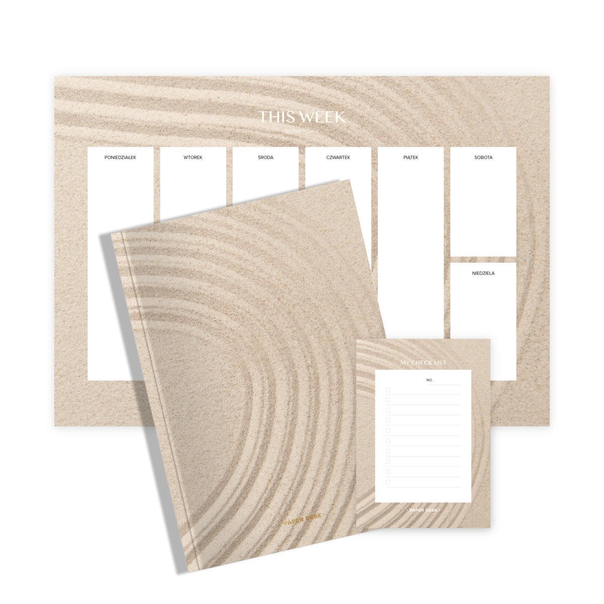 Zestaw planerów Desert – inspirowany piaskiem