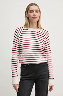 Tommy Hilfiger sweter bawełniany lekki WW0WW41142 - Swetry damskie - miniaturka - grafika 1