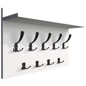 Wieszaki i stojaki - Wieszak Na Ubrania Z Półką Biel Alpejska + Czarny R5-A79 - miniaturka - grafika 1