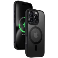 Etui i futerały do telefonów - Crong Hybrid Frost MAG Cover - Etui z MagSafe do iPhone 16 Pro (czarny) - miniaturka - grafika 1