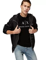 Koszulki męskie - Armani Exchange t-shirt męski 8nztcj, czarny, XXL - miniaturka - grafika 1