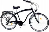 Rowery - Dallas Bike Rower Dallas Cruiser Men 28" 7spd Alu - czarny - miniaturka - grafika 1