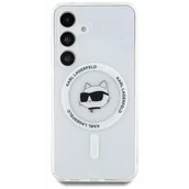 Etui i futerały do telefonów - Karl Lagerfeld Etui Button Choupette Head do MagSafe do Galaxy S25 Plus, przezroczyste - miniaturka - grafika 1