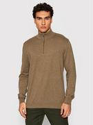 Swetry męskie - Selected Homme Sweter Berg 16074687 Brązowy Regular Fit - miniaturka - grafika 1