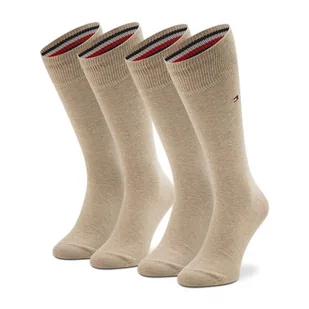 Skarpety Tommy Hilfiger 2 pak M (kolor Beżowy/Kremowy) - Skarpetki damskie - miniaturka - grafika 1