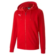 Bluzy sportowe męskie - Bluza męska Puma teamGOAL 23 Casuals Hooded Jacket czerwona - miniaturka - grafika 1