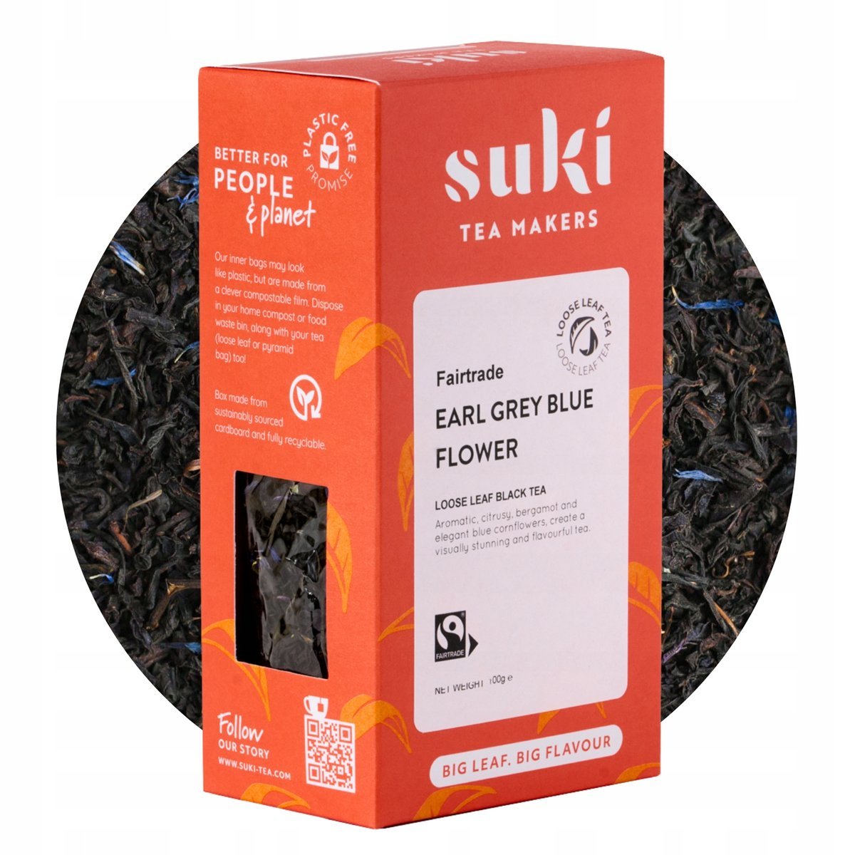 Suki Tea Earl Grey Blue Flower 100 g herbata czarna liściasta – bergamotka kwiatowa premium