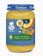 Dania dla dzieci - Gerber Nestlé Dynia z marchewką, żółtkiem i ciecierzycą po 6 miesiącu 190 g 1137255 - miniaturka - grafika 1