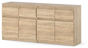 Komoda Wysoka Do Salonu 140cm Bruno Nowoczesna Pojemna Szafka Rtv Salon - Szafki RTV - miniaturka - grafika 1