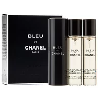 Zestawy perfum męskich - Chanel Bleu de Chanel 3x20 ml 1x napełnialny + 2x napełnienie woda toaletowa - miniaturka - grafika 1