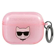 Akcesoria do słuchawek - Apple Karl Lagerfeld Etui Karl Lagerfeld KLA3UCHGP AirPods 3 cover różowy/pink Glitter Choupette KLD576PNK - miniaturka - grafika 1