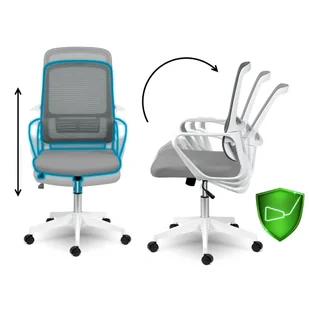 Fotel biurowy, krzesło biurowe Fotel biurowy z mikrosiatki Sofotel Wizo szaro-biały - Fotele i krzesła biurowe Fotel biurowy, krzesło biurowe Fotel biurowy z mikrosiatki Sofotel Wizo szaro-biały - Fotele i krzesła biurowe - miniaturka - grafika 11