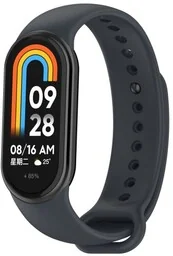 Bizon Silikonowy pasek Strap Watch Silicone do Xiaomi Smart Band 9 / 9 NFC / 8, ciemnoszary - Akcesoria do smartwatchy - miniaturka - grafika 1