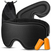 Akcesoria do bielizny - Opaska Na Oczy Do Spania Maska 3d Zaciemniająca Z Regulacją + Zatyczki Etui - miniaturka - grafika 1