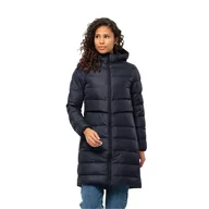 Kurtki damskie - Damski płaszcz puchowy Jack Wolfskin LENAUPLATZ COAT W night blue - M - miniaturka - grafika 1