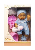 Lalki dla dziewczynek - Lalka bobas z zestawem akcesoriów - pije i siusia - miniaturka - grafika 1