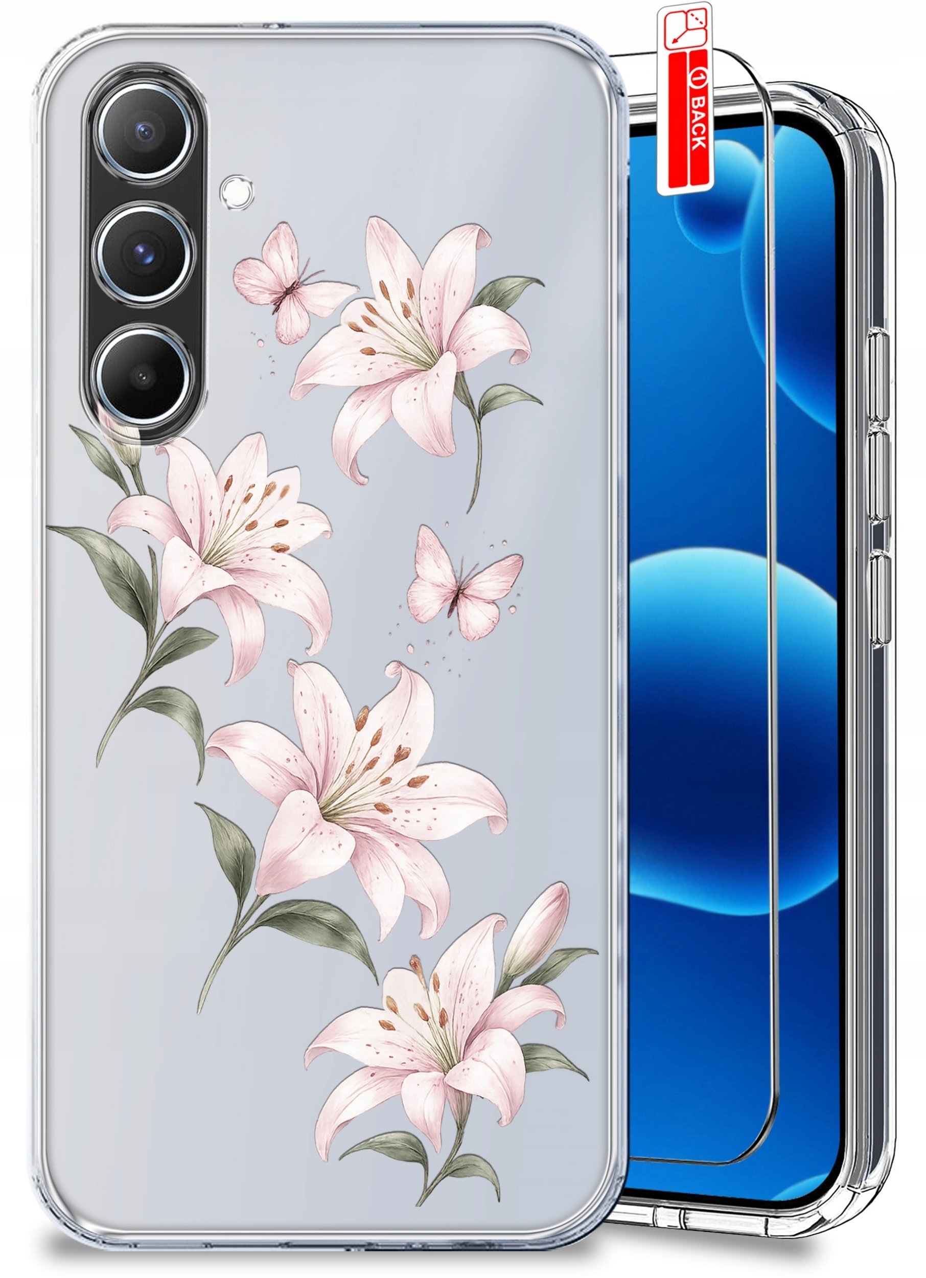 krainaGSM ETUI do Samsung A36 5G WZORY WIOSENNE WIOSNA KWIATY CLEAR CASE + SZKŁO