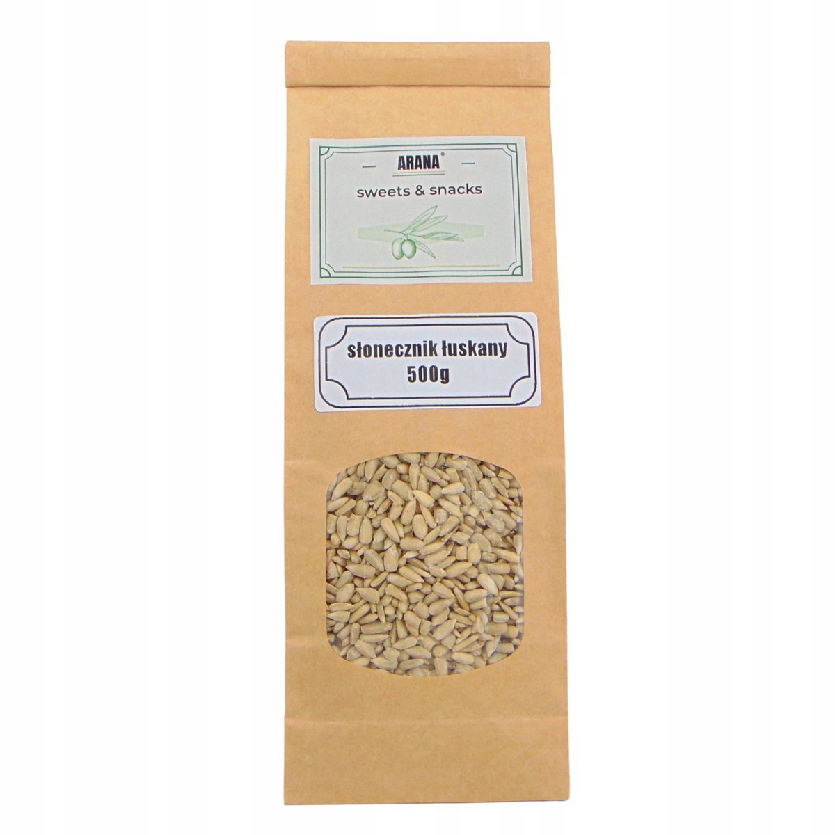 SŁONECZNIK ŁUSKANY 500g ziarno naturalny jasny